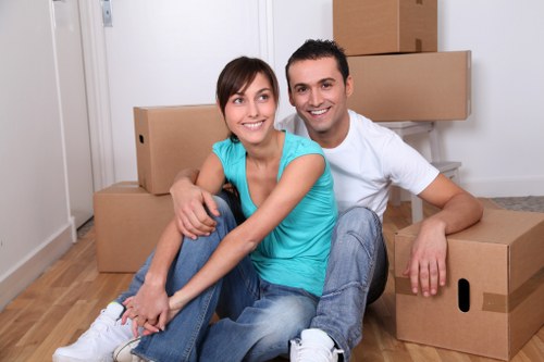 Professional removalists preparing for a house move in Chiswick
